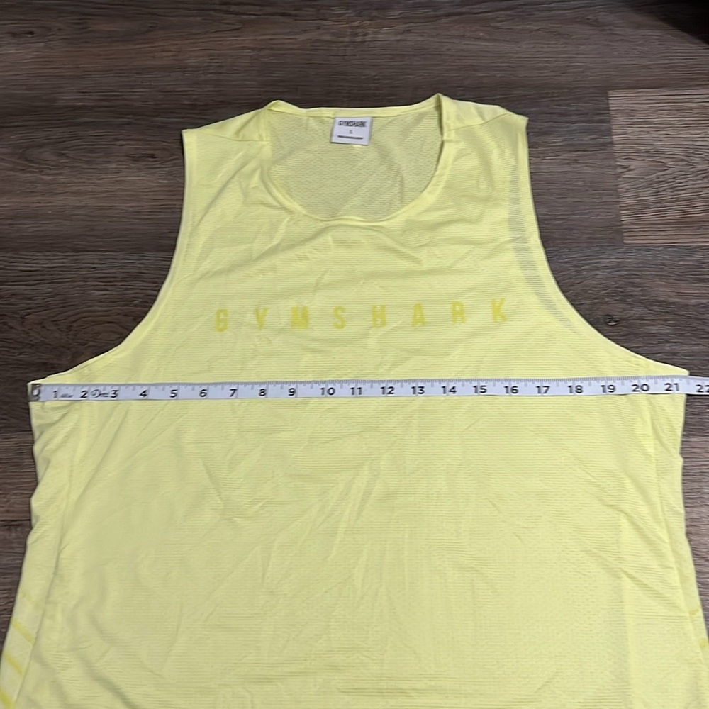 Gymshark Yellow Lightweight Mesh Men’s Athletic Tank Top Large - Picture 6 of 14